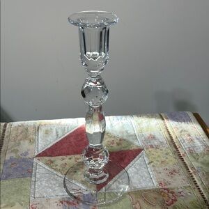 Waterford Clear Crystal Candle Holder